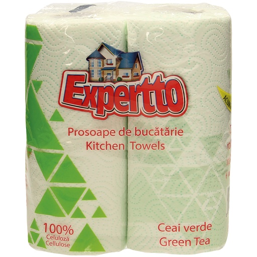 Expertto -Салфетки для кухни и уборки 2-слойные, 2 рулона/уп