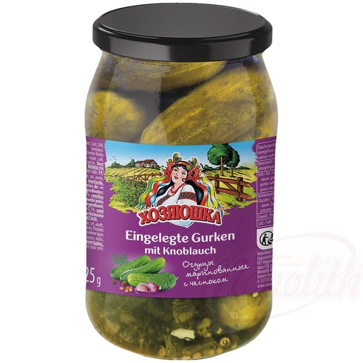 Hosyaushka ingelegde augurken met knoflook