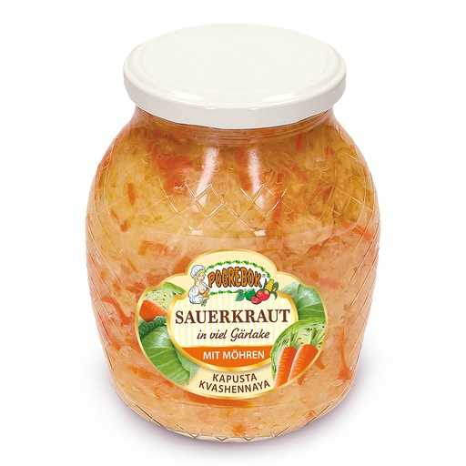 Pogrebok Zuurkool met wortelen gefermenteerd