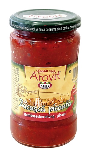 Овощная закуска, острая "Zacusca picanta". Стерилизованный п