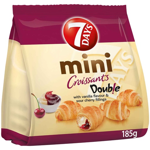 7Days Mini Dubbele Croissants Vanille & Sauerkirsche 185g
