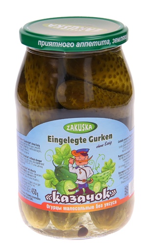 Ingelegde augurken zonder azijn "Kasatschok"