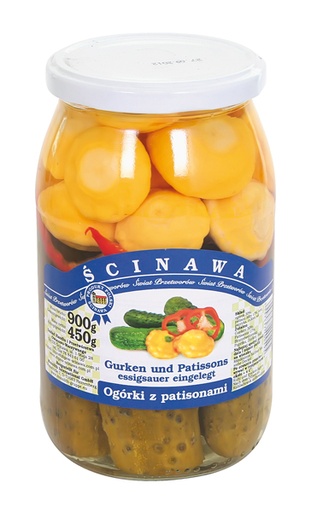 Огурцы и патиссоны, консервированные