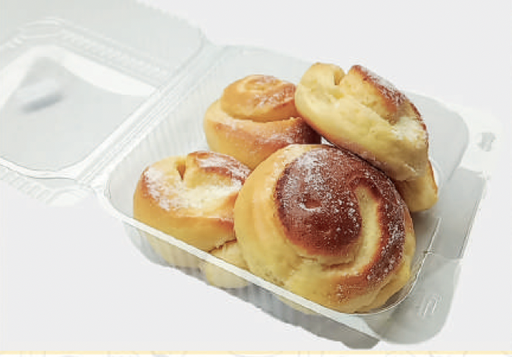 Mini gebak met maanzaad verpakt