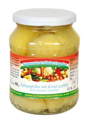 Paprika gevuld met kool