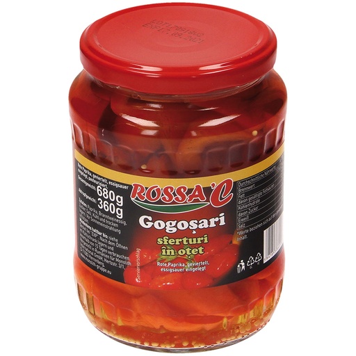 Красный перец, разрезанный, маринованный в уксусе