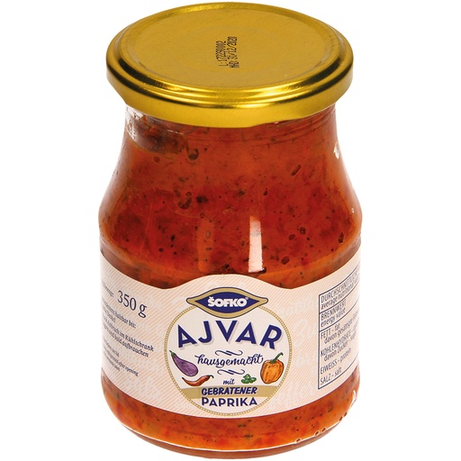 Овощное пюре "Ajvar" по-домашнему рецепту из перцев и баклаж