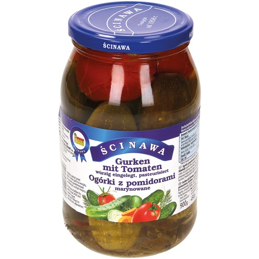 Огурцы с помидорами, пряные, пастеризованные
