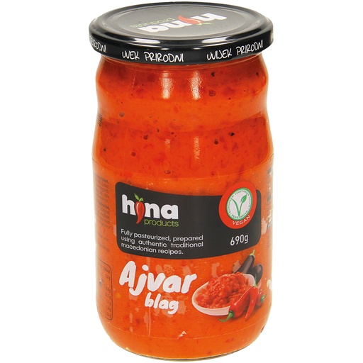 Овощное пюре "Ajvar". Пастеризованный продукт.