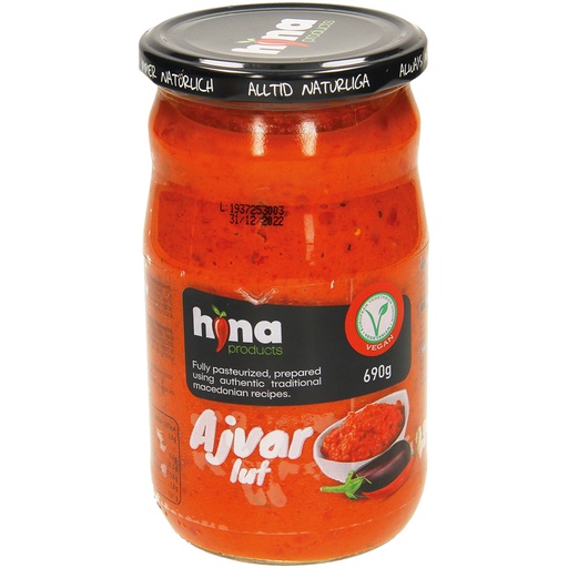 Groente bereiding "Ajvar", pikant. Gepasteuriseerd.