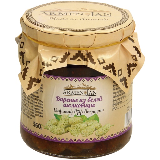 Witte moerbeien in suikersiroop