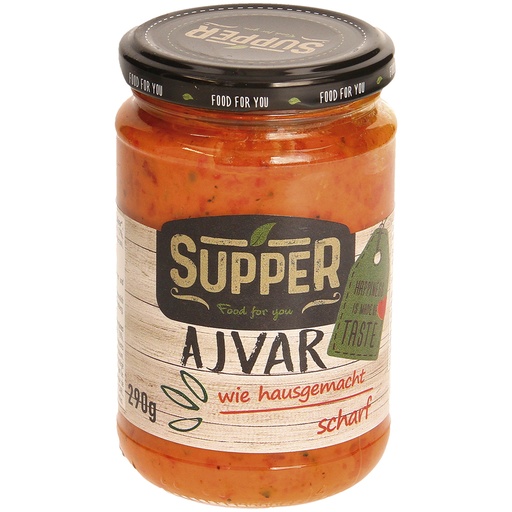Paprika- en auberginebereiding "Ajvar", pikant.