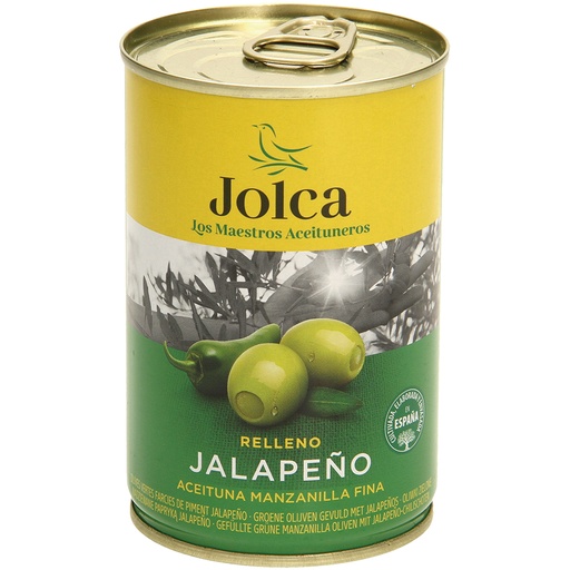 Gevulde groene olijven met jalapeño peper