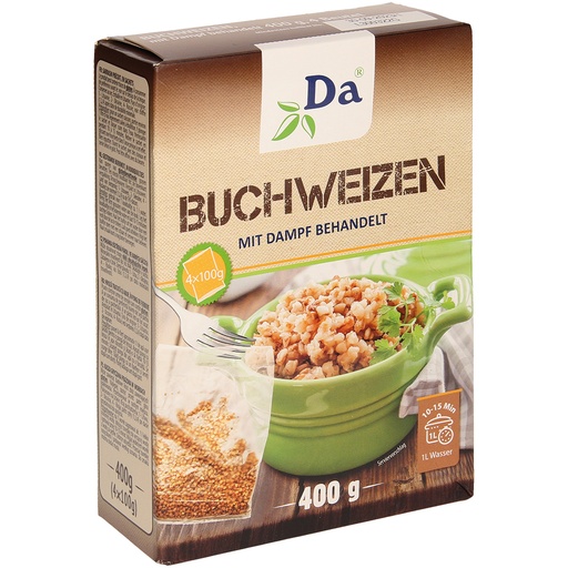 Boekweit gestoomd, in kookzakken 4x100g