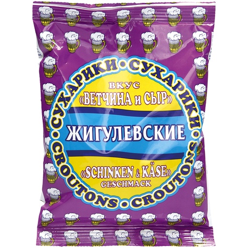 Снек из хлеба со вкусом ветчины и сыра