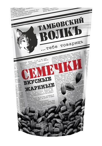 Семечки черные жареные "Тамбовский волкъ"