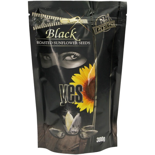 Zwarte zonnebloempitten "YES" met schil, geroosterd