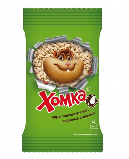 Ядра подсолнечника жареные, соленые "Хомка"
