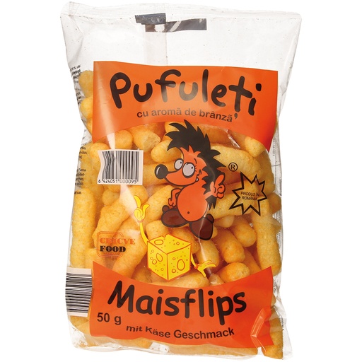 Maïssnacks met kaas-smaak "Pufuleti"