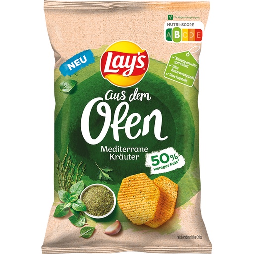 Картофельная закуска Lays запечёные, со вкусом средиземномор
