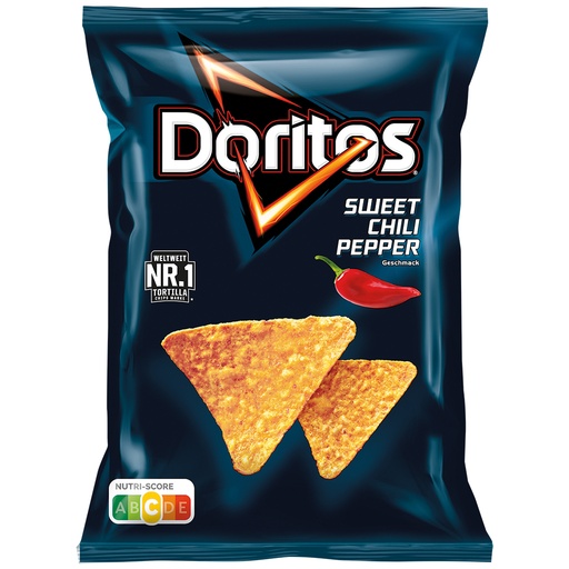 Maïschips Doritos Sweet Chili Pepper met chili-smaak
