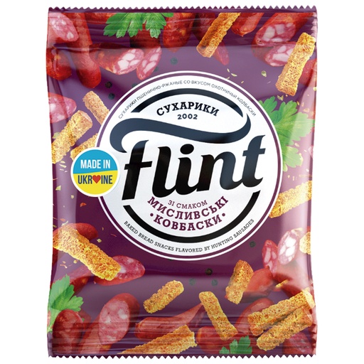 Tarwe-rogge gebakken broodhapjes met de smaak worst.