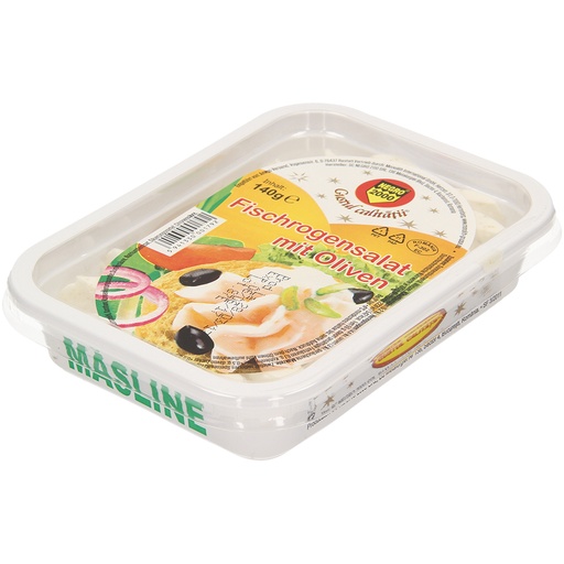 Crème met kabeljauw-, haringkuur en olijven