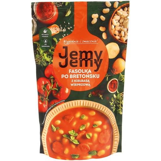 Тушеная фасоль "Fasolka po bretonsku" с копченой колбасой