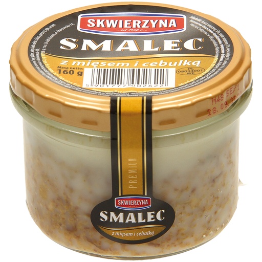 Сма́лец со свиным мясом и луком. Стерилизованный.