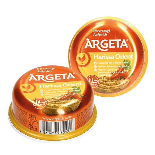 Spreads met 29% kippenvlees, met melkeiwit "Harissa Orient"