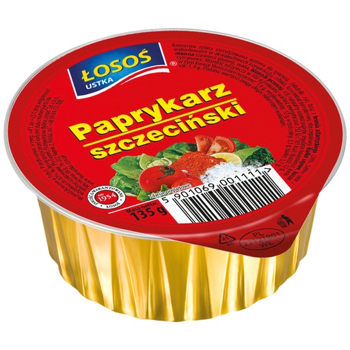 Салат из риса с лососем с соевым белком