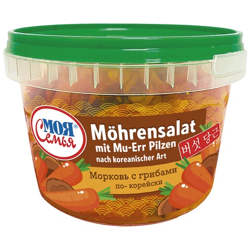 Wortelsalade met Mu-Err paddestoelen in Koreaanse stijl