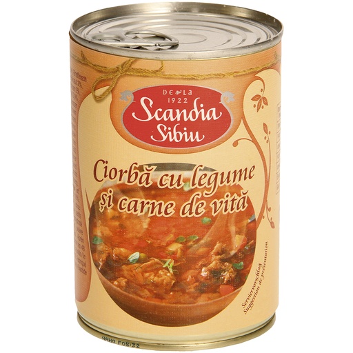 Soep met groenten en rundvlees "Ciorba cu legume"