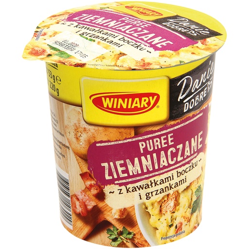 Картофельное пюре с беконом и сухарями