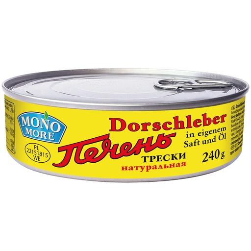 MONO MORE Kabeljauwlever in zijn eigen sap en olie