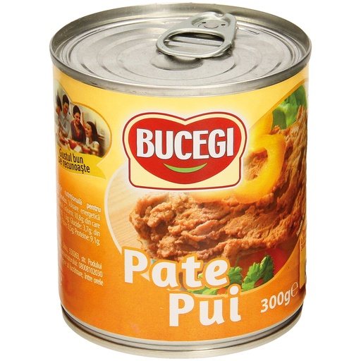 Broodbeleg met kippenlever en soja-eiwit. Gesteriliseerd.