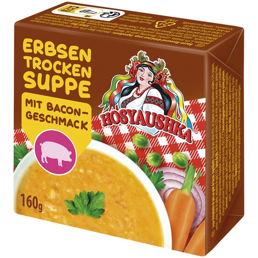 "Hosyaushka" Гороховый суп в брикетах, со вкусом бекона
