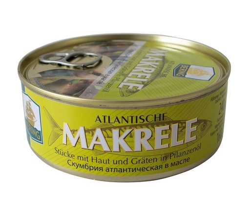 Bering Makreelstukjes in plantaardige olie
