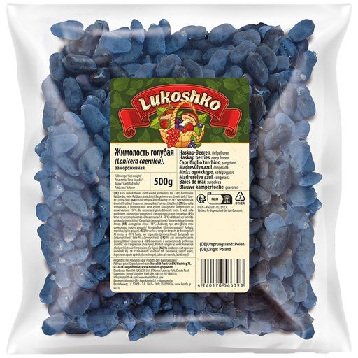 Жимолость голубая (Lonícera caeruléa), замороженная