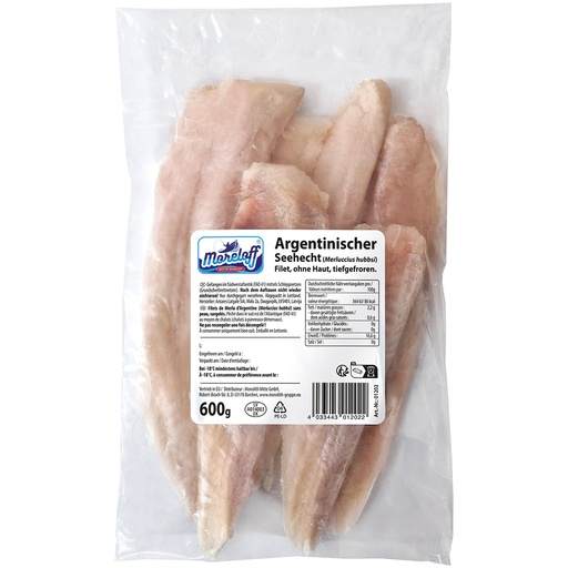 Argentijnse heek (Merluccius hubbsi) zonder kop, schoongemaa