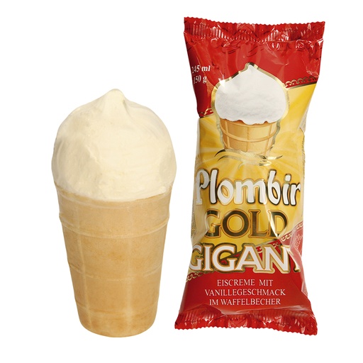 Ванильный пломбир в вафельном стаканчике