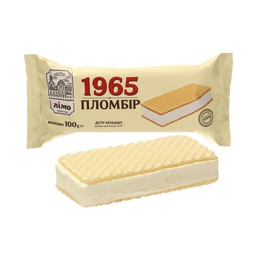 Мороженое "Пломбир 1965" в вафельных листах