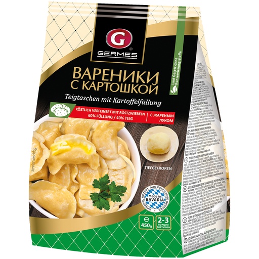 Вареники с картошкой, продукт глубокой заморозки