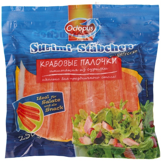 Палочки сурими (имитат, приготовлений из мышечной ткани рыб)