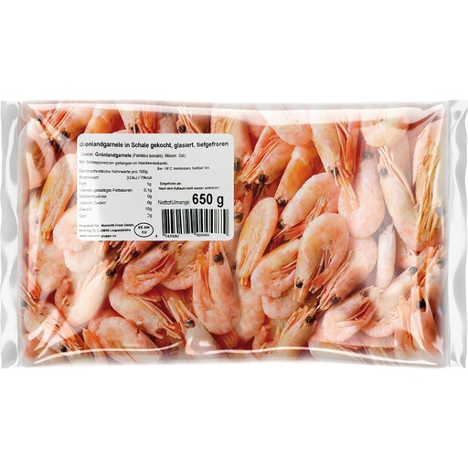 Garnalen in schil diepgevroren
