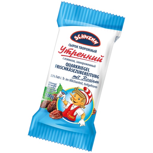 Сырок творожный "Утренний" с изюмом, замороженный