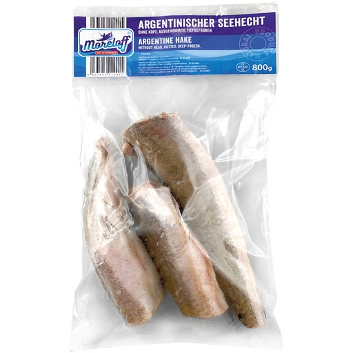 Тушка хека, выпотрошенная, замороженная