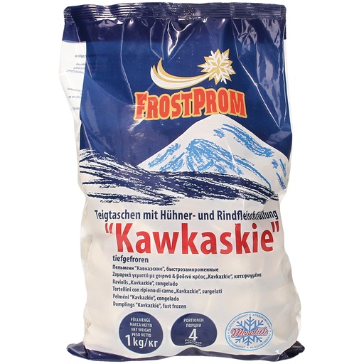 Dumplings met kip- en rundvleesvulling "Kawkaskie"