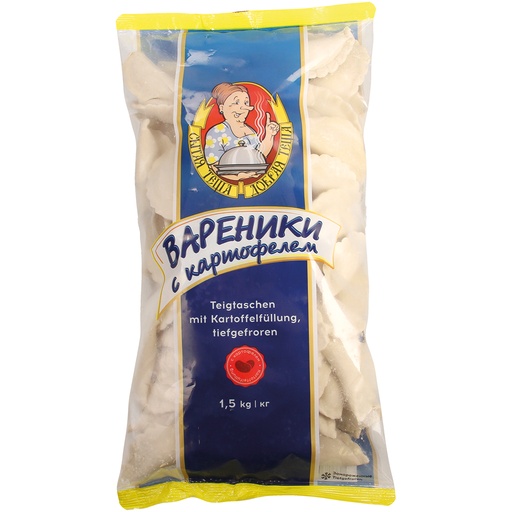Deegwaren met aardappelfilling, diepgevroren