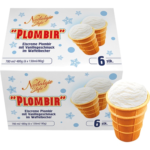 Roomijs met vanillesmaak in een wafelbeker